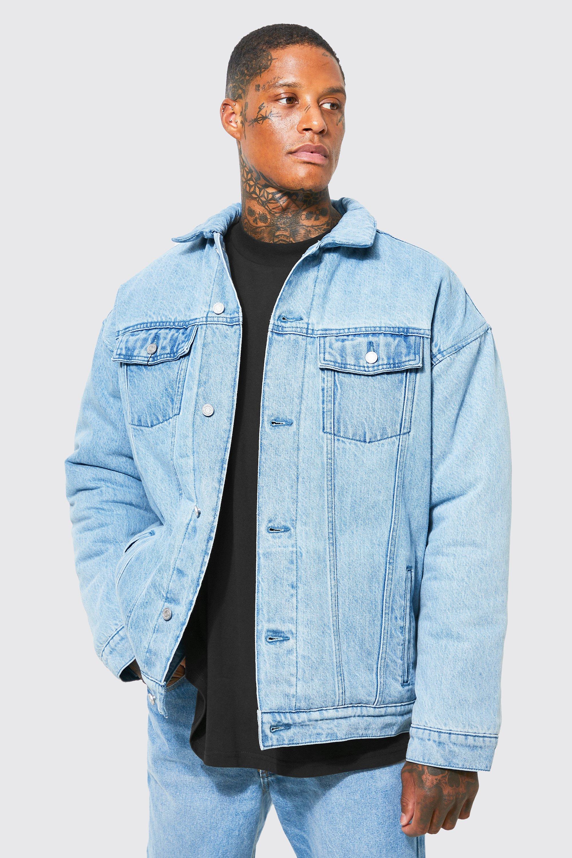 Veste en 2025 jean homme oversize